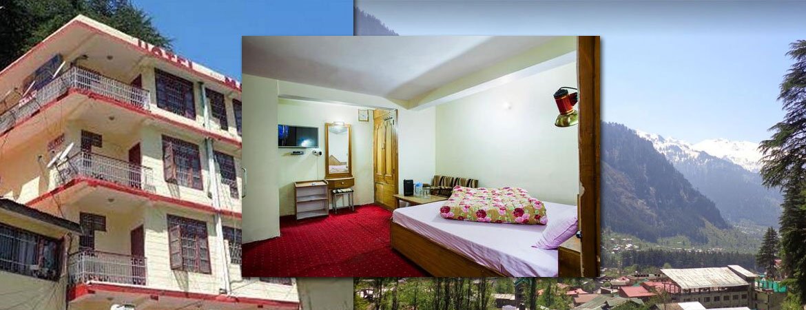 Hotel Mahajan exterior, room and Manali mountain view